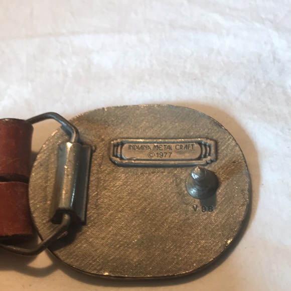 Belt With Indiana Metal Craft Buckle - Picture 3 of 7